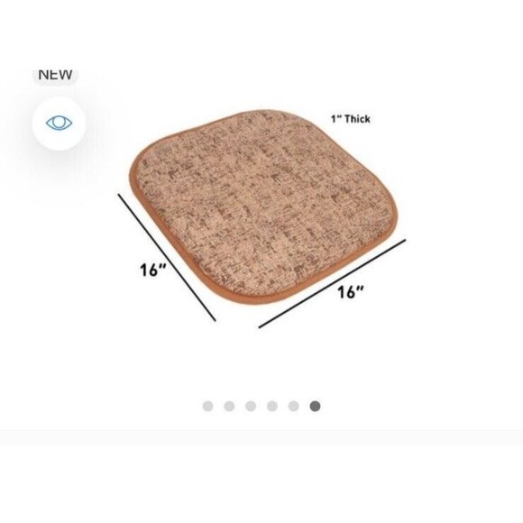 Broadway Memory Chair Foam Cushion Sweet Home Collection Black White 2 Pack - Picture 5 of 9